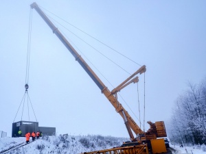 Obec Zhoř u Jihlavy - instalace prefabrikovaného vodojemu